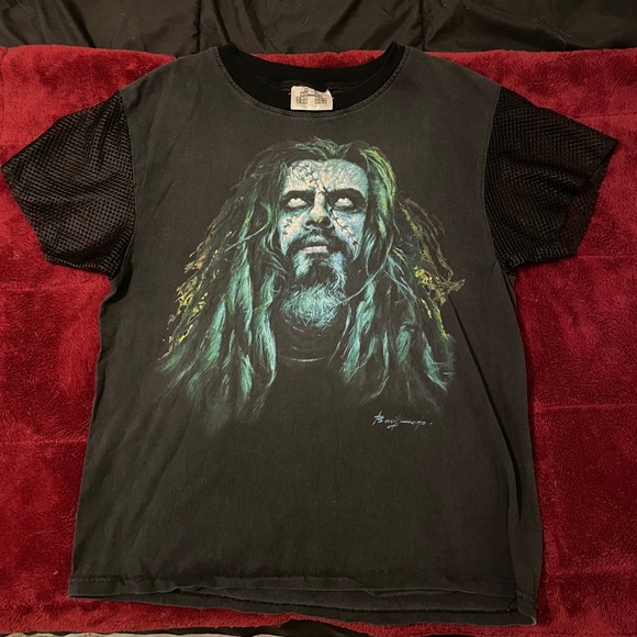 Rob Zombie Dracula T-shirt by Hologram City Custom Made Mesh Sleeve M/L - Picture 5 of 5